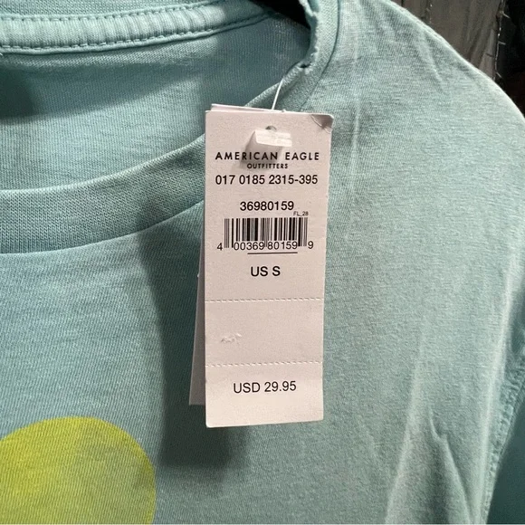 American Eagle Outfitters Blue Short Sleeve Tee with Graphic Print - Picture 3 of 5